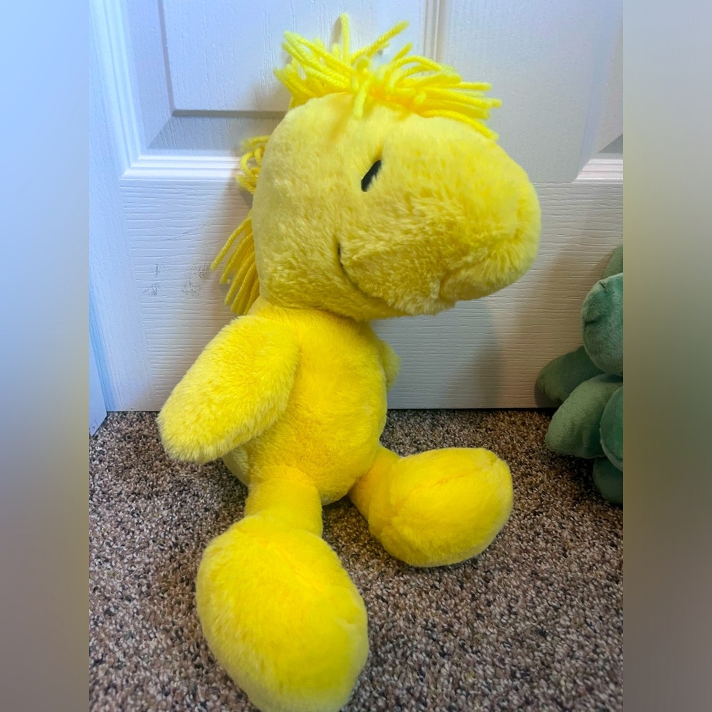 Animal Adventure Peanuts Woodstock Plush Stuffed Animal Yellow  with Yarn Hair